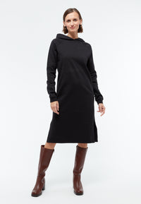 Givn Berlin Kapuzen-Sweatkleid ALOE aus Bio-Baumwolle Dress Black
