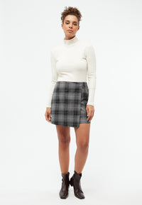 Givn Berlin Karierter Rock GBVIVI aus Bio-Baumwolle Skirt Dark Grey / White (Checked)