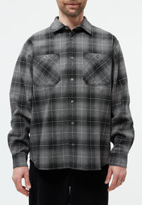 Givn Berlin Kariertes Hemd GBJIM aus Bio-Baumwolle Overshirt Dark Grey / White (Checked)