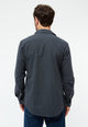 Givn Berlin Karo-Hemd KENT aus Bio-Baumwolle Buttoned Shirt Dark Grey / Light Blue (Checked)