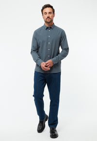 Givn Berlin Karo-Hemd KENT aus Bio-Baumwolle Buttoned Shirt Light Blue / Dark Grey (Checked)