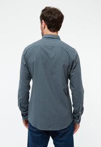 Givn Berlin Karo-Hemd KENT aus Bio-Baumwolle Buttoned Shirt Light Blue / Dark Grey (Checked)