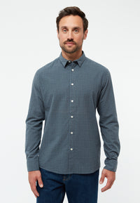 Givn Berlin Karo-Hemd KENT aus Bio-Baumwolle Buttoned Shirt Light Blue / Dark Grey (Checked)