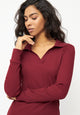 Givn Berlin Kleid ALEJA aus Bio-Baumwolle Dress Tibetan Red (Rib)