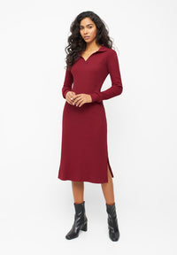 Givn Berlin Kleid ALEJA aus Bio-Baumwolle Dress Tibetan Red (Rib)