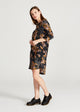 Kleid FREYA aus LENZING™ ECOVERO™ - Black / Yellow (Flowers)