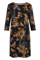 Kleid FREYA aus LENZING™ ECOVERO™ - Black / Yellow (Flowers)