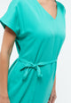 Givn Berlin Midi-Kleid GBPHILINE aus LENZING™ ECOVERO™ mit Bindegürtel Dress Amalfi Green
