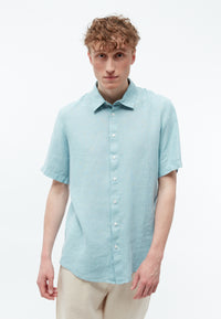 Givn Berlin Kurzarm-Hemd GBDYLAN regular aus Leinen Buttoned Shirt Irish Mint (Linen)