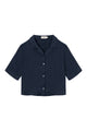 Givn Berlin Kurzarmbluse GBCAROL relaxed aus Leinen Blouse Midnight Blue (Linen)