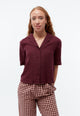 Givn Berlin Kurzarmbluse GBCAROL relaxed aus Leinen Blouse Burgundy (Linen)