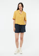 Givn Berlin Kurzarmbluse GBCAROL relaxed aus Leinen Blouse Faded Gold (Linen)
