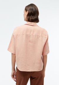 Givn Berlin Kurzarmbluse GBCAROL relaxed aus Leinen Blouse Light Apricot (Linen)