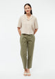 Givn Berlin Kurzarmbluse GBCAROL relaxed aus Leinen Blouse Oat Beige (Linen)