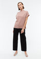 Givn Berlin Kurzarmbluse GBLETIZIA mit Stehkragen aus TENCEL™ mit Peach-Effekt Blouse Rosewood