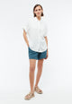 Givn Berlin Kurzarmbluse GBSARAH aus LENZING™ ECOVERO™ Blouse White