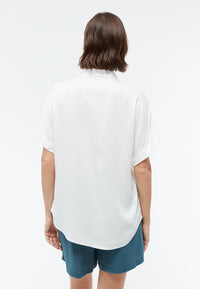 Givn Berlin Kurzarmbluse GBSARAH aus LENZING™ ECOVERO™ Blouse White