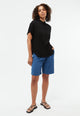 Givn Berlin Kurzarmbluse GBSARAH aus LENZING™ ECOVERO™ Blouse Black