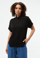 Givn Berlin Kurzarmbluse GBSARAH aus LENZING™ ECOVERO™ Blouse Black