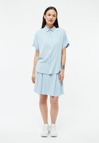 Givn Berlin Kurzarmbluse GBSARAH aus LENZING™ ECOVERO™ Blouse Ice Water Blue