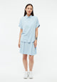 Givn Berlin Kurzarmbluse GBSARAH aus LENZING™ ECOVERO™ Blouse Ice Water Blue
