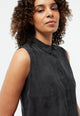 Givn Berlin Kurzarmbluse GBXENIA aus TENCEL™ mit Peach-Effekt Blouse Black (Tencel)