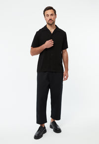 Givn Berlin Kurzarmhemd GBBARIK aus LENZING™ ECOVERO™ Buttoned Shirt Black