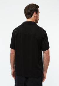 Givn Berlin Kurzarmhemd GBBARIK aus LENZING™ ECOVERO™ Buttoned Shirt Black
