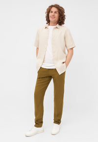 Givn Berlin Kurzarm-Hemd GBDYLAN regular aus Leinen Buttoned Shirt Beige (Linen)