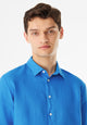 Givn Berlin Kurzarm-Hemd GBDYLAN regular aus Leinen Buttoned Shirt French Blue (Linen)