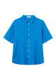 Givn Berlin Kurzarm-Hemd GBDYLAN regular aus Leinen Buttoned Shirt French Blue (Linen)