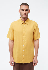 Givn Berlin Kurzarmhemd GBKODA aus Leinen Buttoned Shirt Faded Gold (Linen)