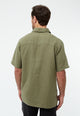 Givn Berlin Kurzarmhemd GBKODA aus Leinen Buttoned Shirt Faded Olive (Linen)