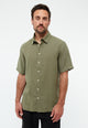 Givn Berlin Kurzarmhemd GBKODA aus Leinen Buttoned Shirt Faded Olive (Linen)