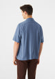 Givn Berlin Kurzarmhemd GBLUCA aus LENZING™ ECOVERO™ Buttoned Shirt Steel Blue