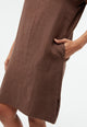 Givn Berlin Kurzes Kleid GBMABEL aus Leinen Dress Chocolate Brown (Linen)