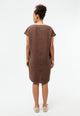 Givn Berlin Kurzes Kleid GBMABEL aus Leinen Dress Chocolate Brown (Linen)