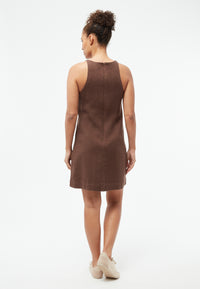 Givn Berlin Kurzes Kleid GBYUNA aus Leinen Dress Chocolate Brown (Linen)