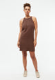 Givn Berlin Kurzes Kleid GBYUNA aus Leinen Dress Chocolate Brown (Linen)