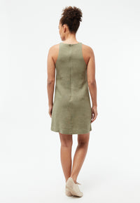 Givn Berlin Kurzes Kleid GBYUNA aus Leinen Dress Faded Olive (Linen)
