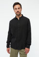 Givn Berlin Langarmhemd GBKENT aus Leinen Buttoned Shirt Black (Linen)