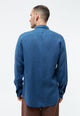 Givn Berlin Langarmhemd GBKENT aus Leinen Buttoned Shirt Blazing Blue (Linen)