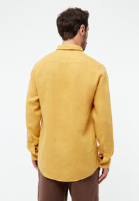Givn Berlin Langarmhemd GBKENT aus Leinen Buttoned Shirt Faded Gold (Linen)