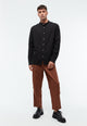 Givn Berlin Langarmhemd GBWES aus Leinen Buttoned Shirt Black (Linen)
