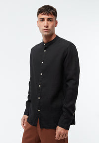 Givn Berlin Langarmhemd GBWES aus Leinen Buttoned Shirt Black (Linen)