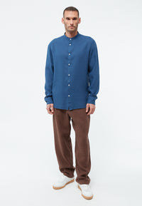Givn Berlin Langarmhemd GBWES aus Leinen Buttoned Shirt Blazing Blue (Linen)