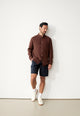 Givn Berlin Langarmhemd GBWES aus Leinen Buttoned Shirt Chocolate Brown (Linen)