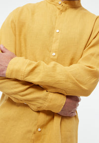 Givn Berlin Langarmhemd GBWES aus Leinen Buttoned Shirt Faded Gold (Linen)