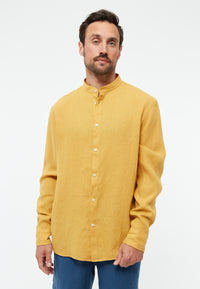 Givn Berlin Langarmhemd GBWES aus Leinen Buttoned Shirt Faded Gold (Linen)