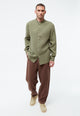 Givn Berlin Langarmhemd GBWES aus Leinen Buttoned Shirt Faded Olive (Linen)
